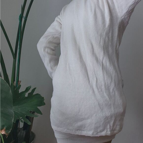 Vintage Cottagecore Sweater Dress Mini Hearts Flowers Embroidered 80s 90s Spring - Picture 6 of 6